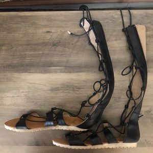Lace up gladiator sandals